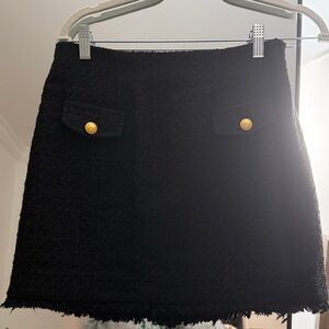 Express Black Mini Skirt with Gold Accents